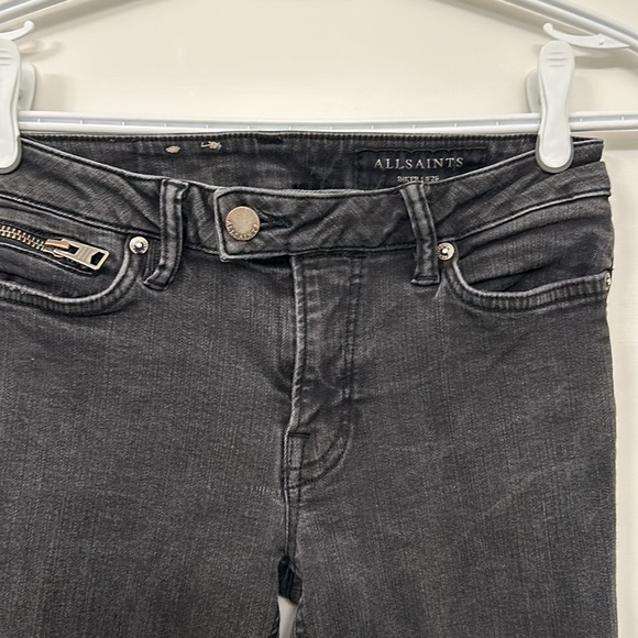 All saints capri jeans, size 26 biker black jeans. - Picture 4 of 4